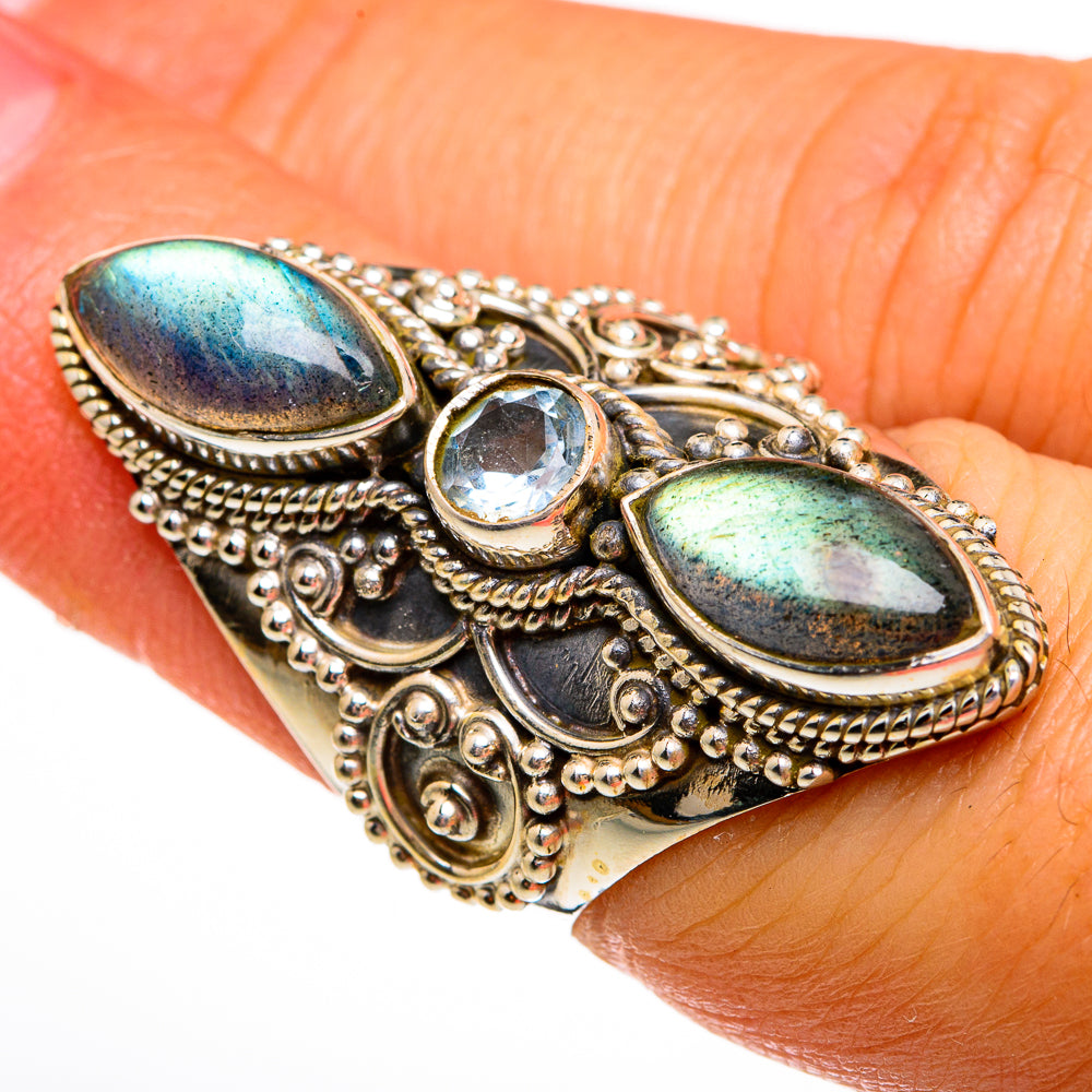 Labradorite Rings handcrafted by Ana Silver Co - RING78117