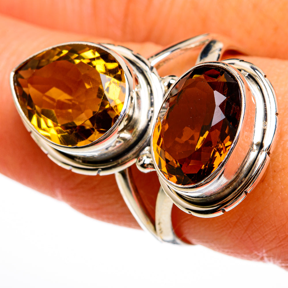 Mandarin Citrine Rings handcrafted by Ana Silver Co - RING78126