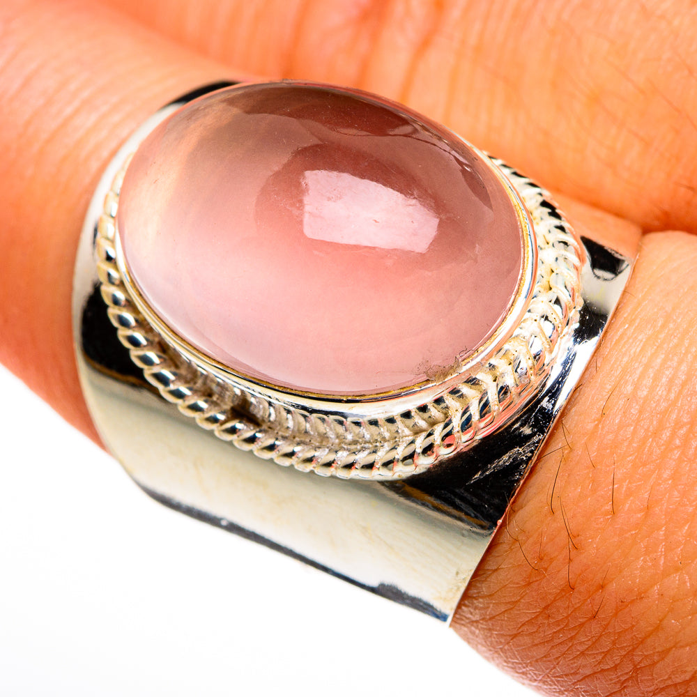 Rose Quartz Rings handcrafted by Ana Silver Co - RING78128