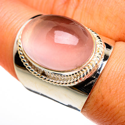 Rose Quartz Rings handcrafted by Ana Silver Co - RING78128