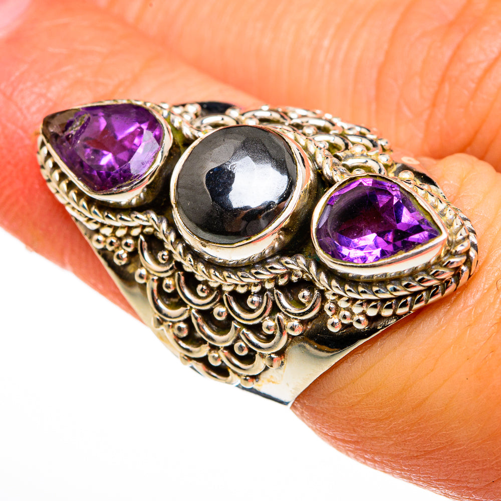 Hematite Rings handcrafted by Ana Silver Co - RING78129
