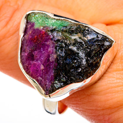 Ruby Zoisite Rings handcrafted by Ana Silver Co - RING78138