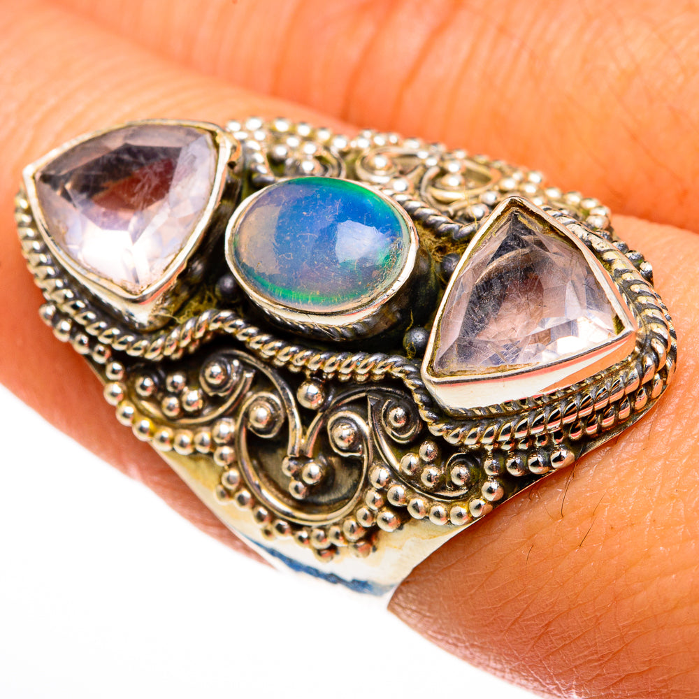 Ethiopian Opal Rings handcrafted by Ana Silver Co - RING78140
