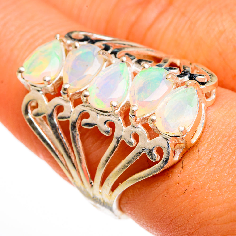 Ethiopian Opal Rings handcrafted by Ana Silver Co - RING78141