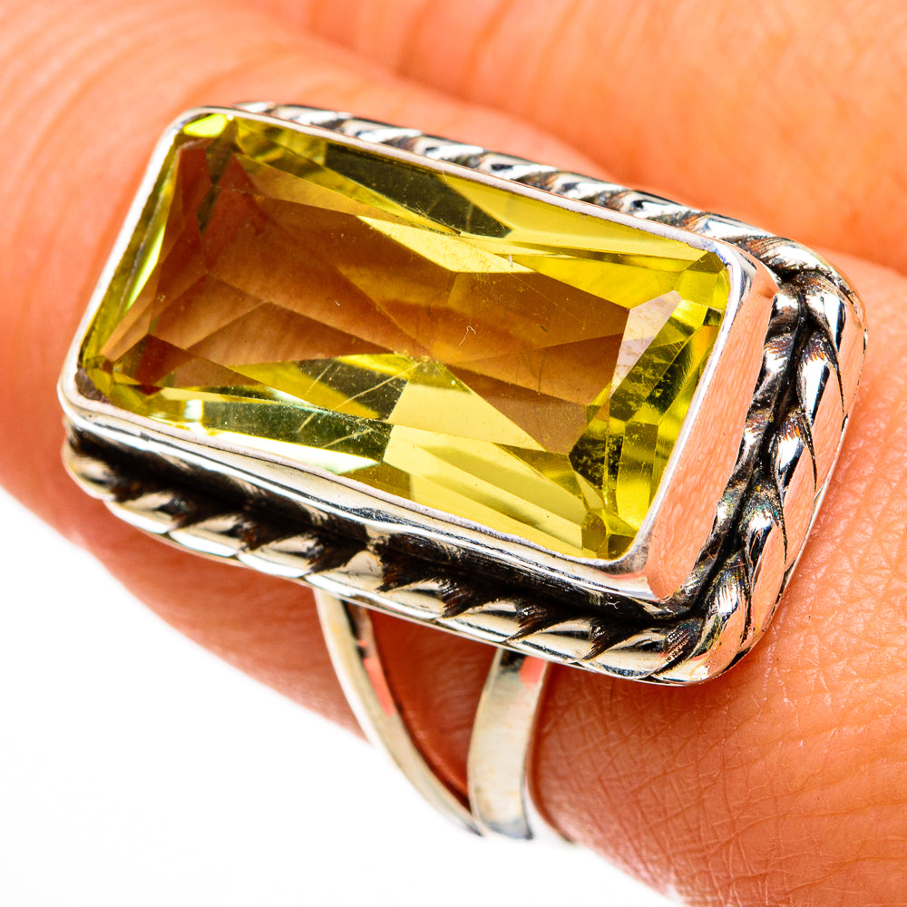 Lemon Quartz Rings handcrafted by Ana Silver Co - RING78144