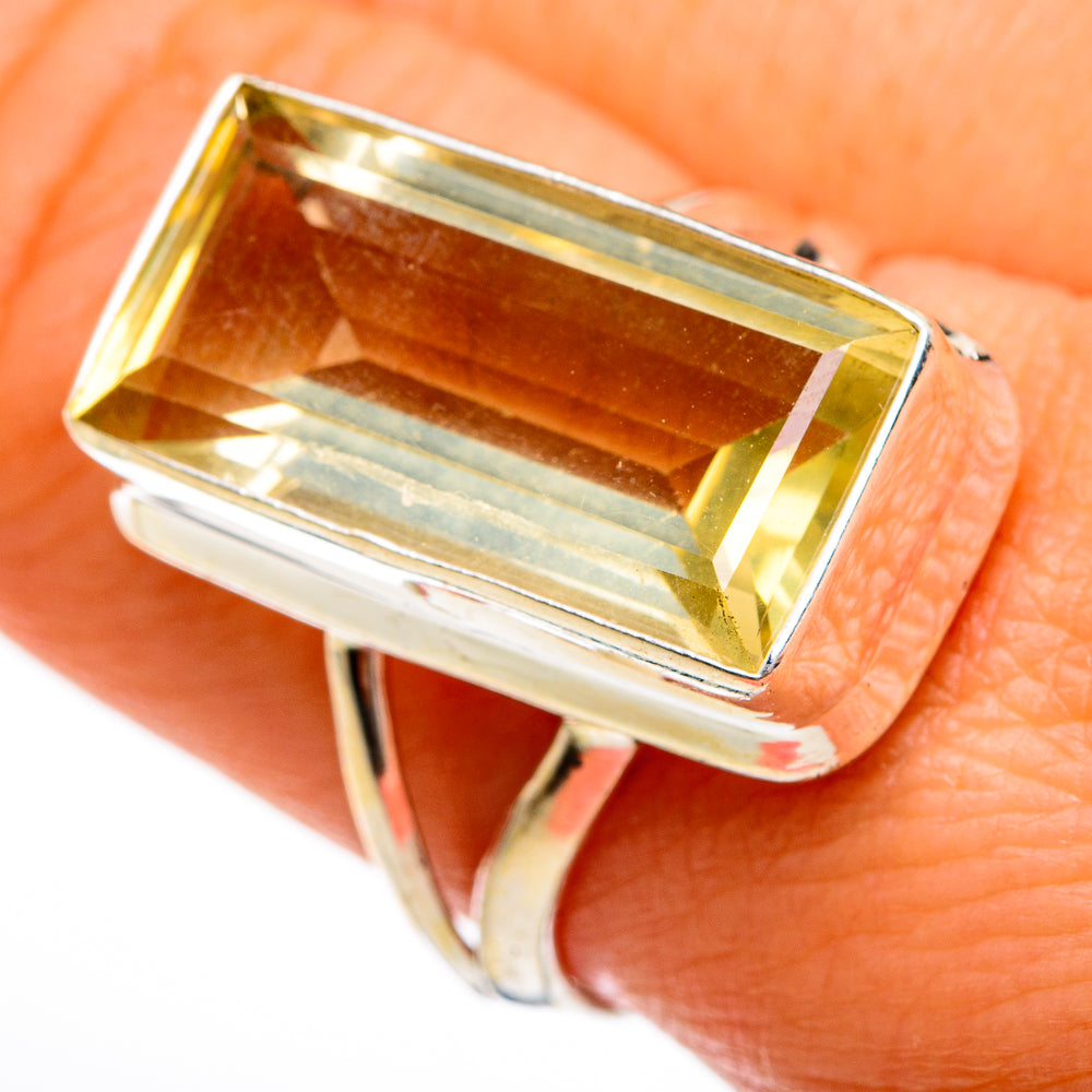 Lemon Quartz Rings handcrafted by Ana Silver Co - RING78145