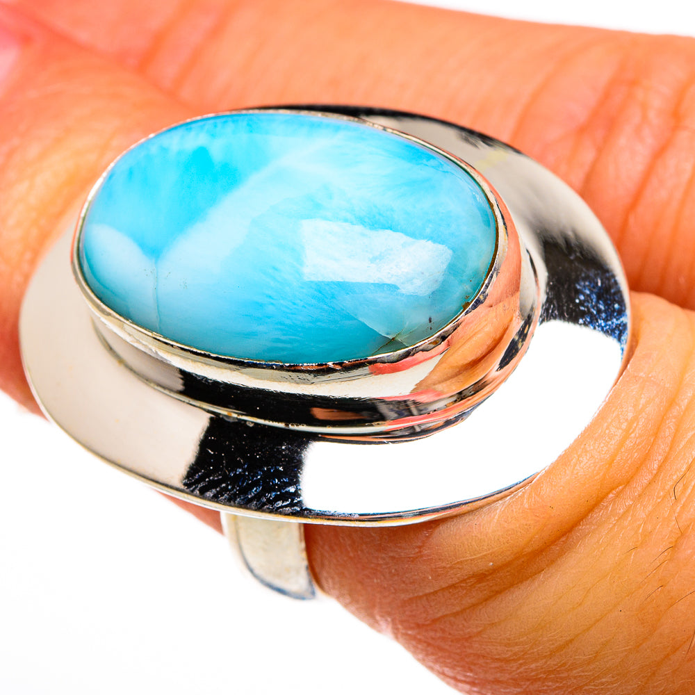 Larimar Rings handcrafted by Ana Silver Co - RING78146