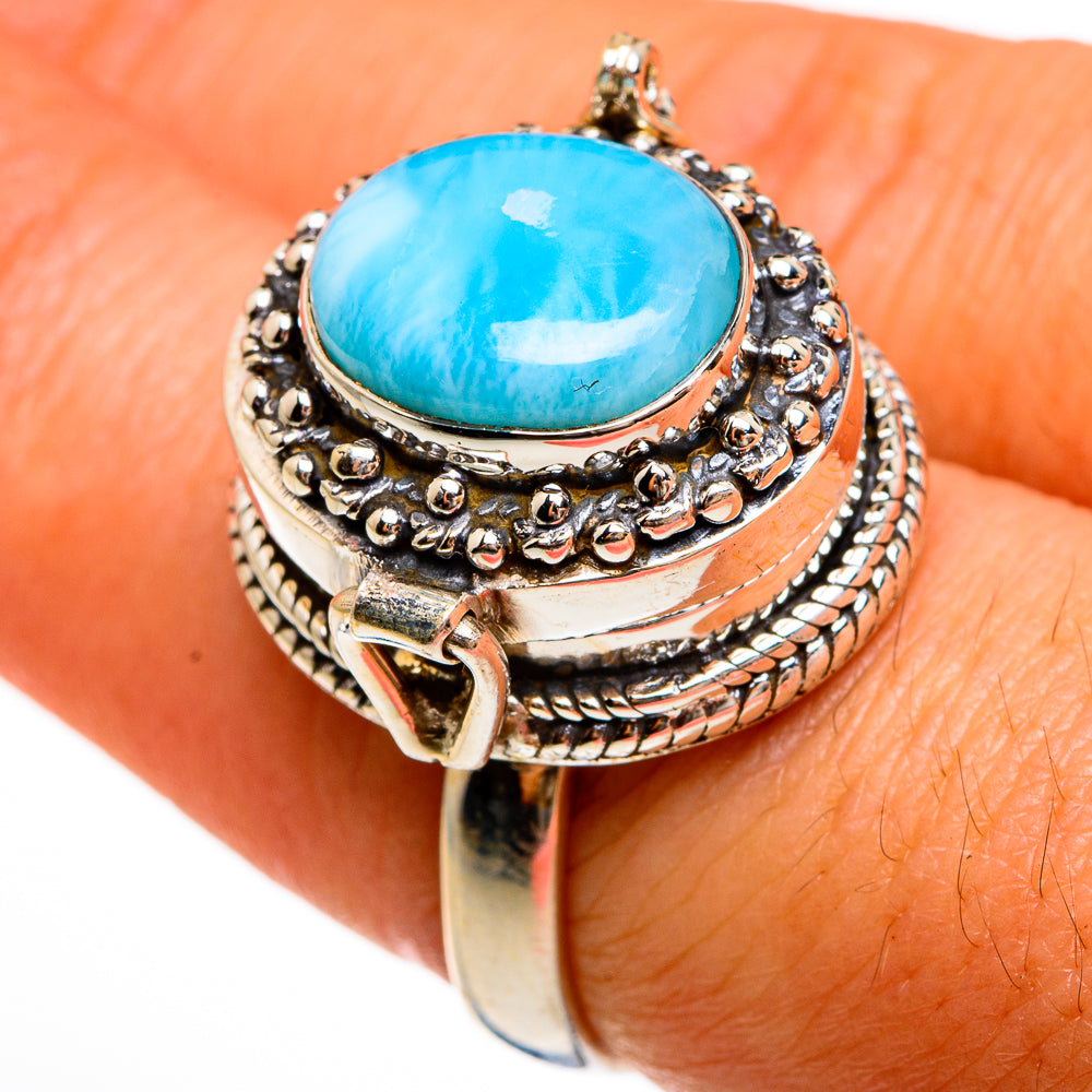 Larimar Rings handcrafted by Ana Silver Co - RING78148