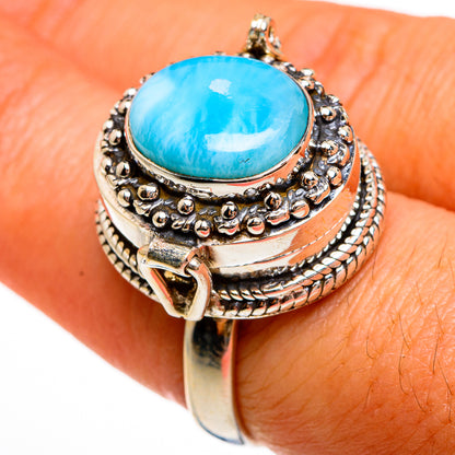 Larimar Rings handcrafted by Ana Silver Co - RING78148