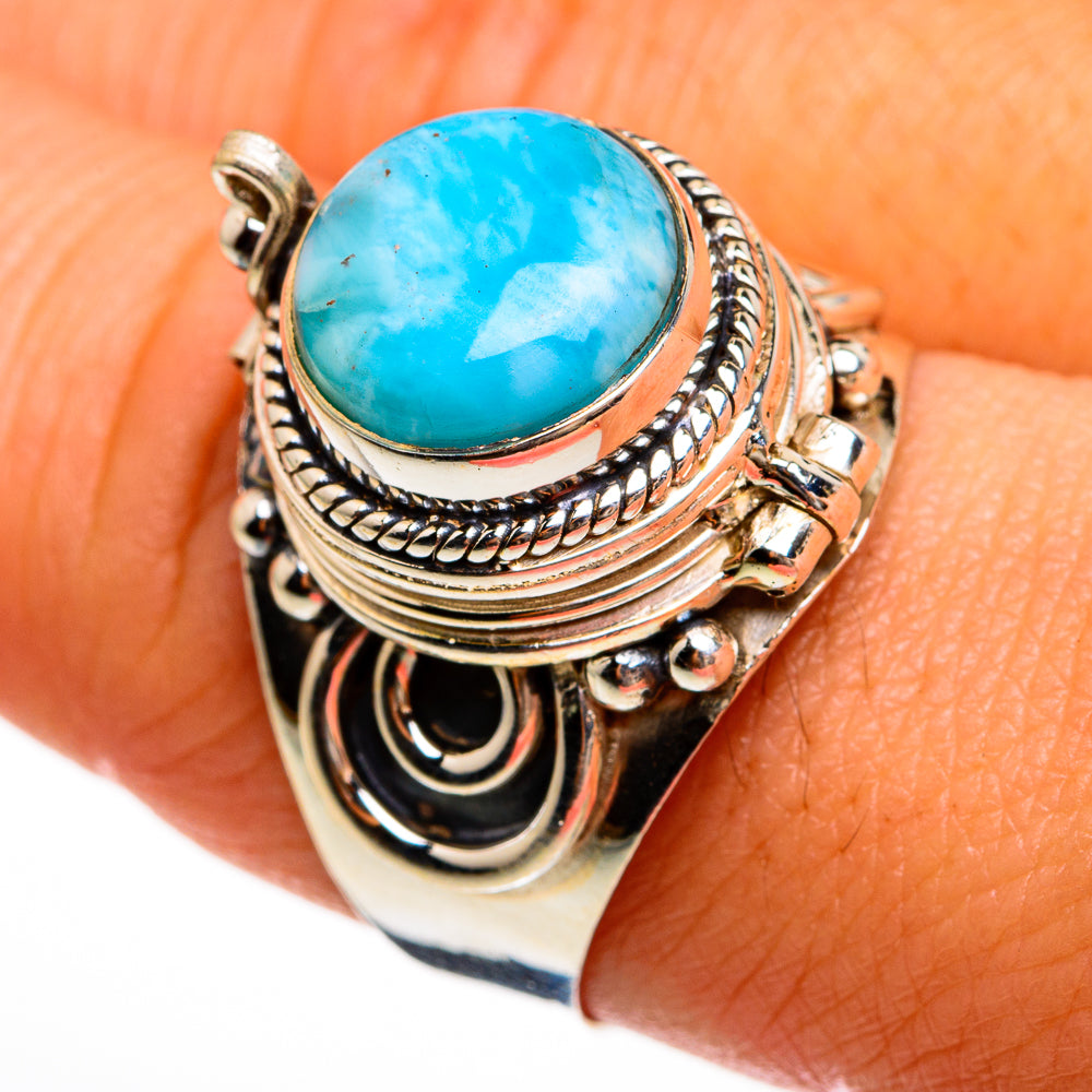Larimar Rings handcrafted by Ana Silver Co - RING78149