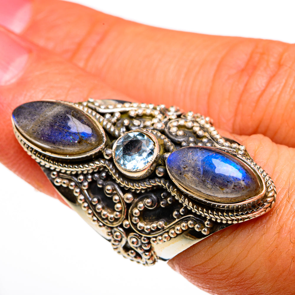 Labradorite Rings handcrafted by Ana Silver Co - RING78152