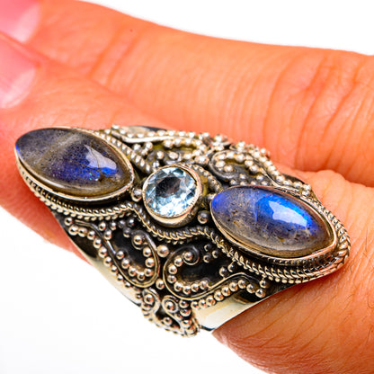 Labradorite Rings handcrafted by Ana Silver Co - RING78152