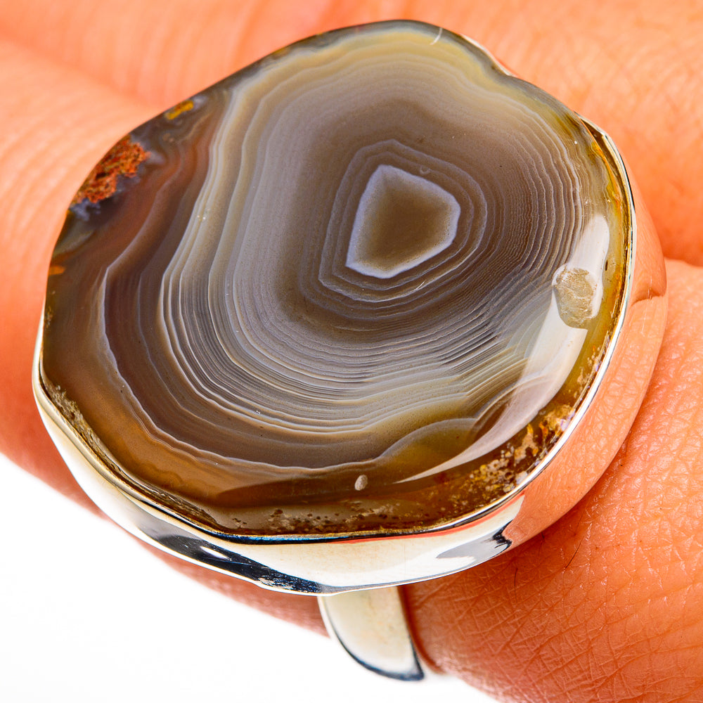 Botswana Agate Rings handcrafted by Ana Silver Co - RING78156