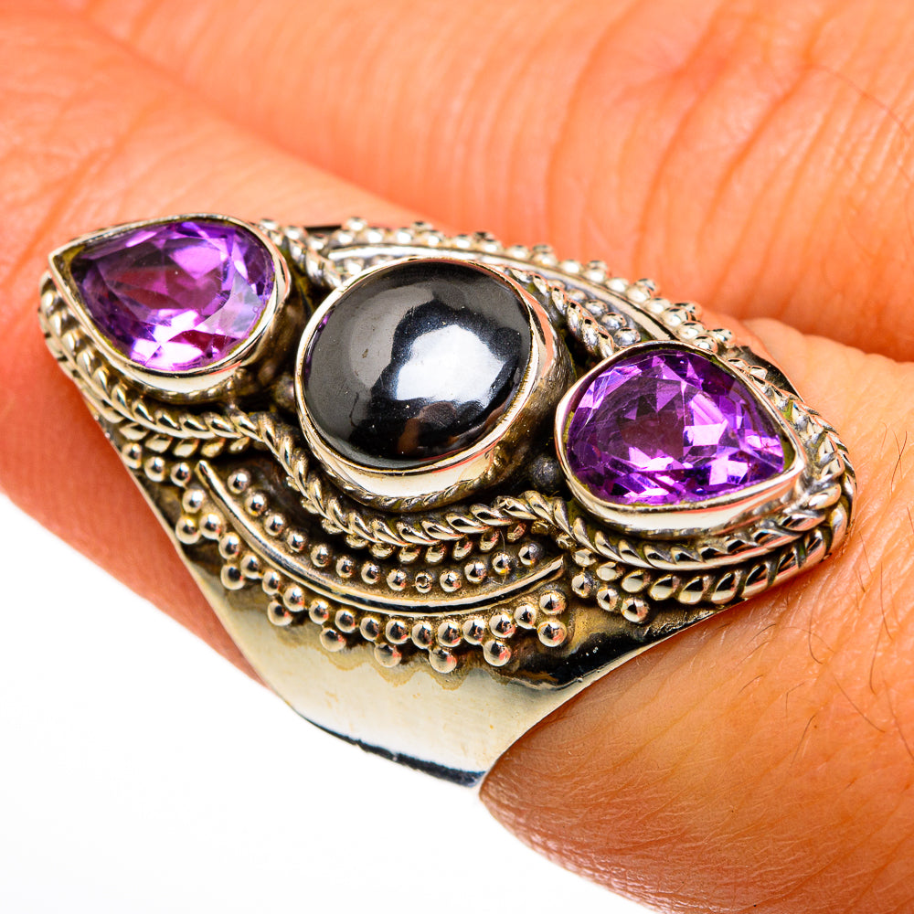 Hematite Rings handcrafted by Ana Silver Co - RING78167