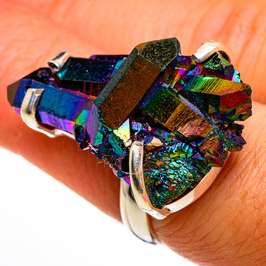 Titanium Sunshine Druzy Rings handcrafted by Ana Silver Co - RING78172