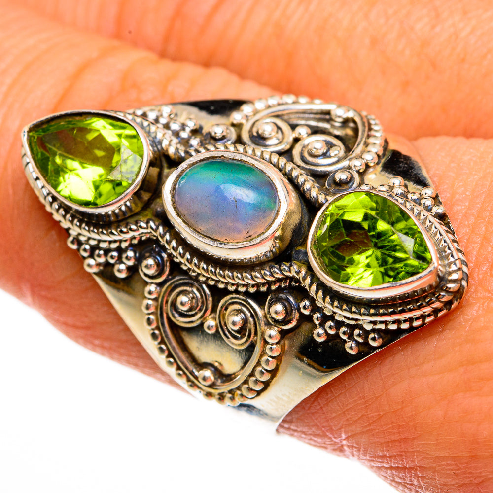 Ethiopian Opal Rings handcrafted by Ana Silver Co - RING78175