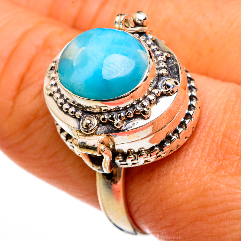 Larimar Rings handcrafted by Ana Silver Co - RING78181