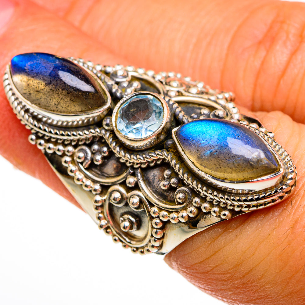 Labradorite Rings handcrafted by Ana Silver Co - RING78182