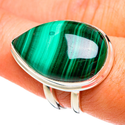 Malachite Rings handcrafted by Ana Silver Co - RING78189