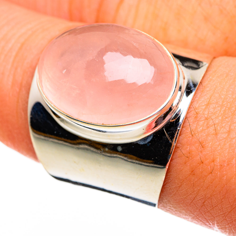 Rose Quartz Rings handcrafted by Ana Silver Co - RING78195