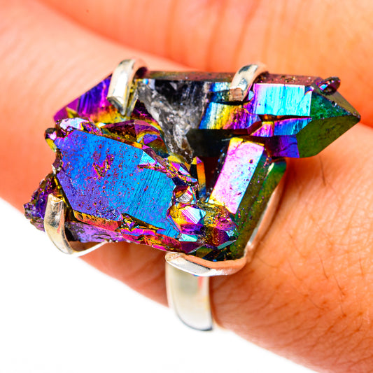 Titanium Sunshine Druzy Rings handcrafted by Ana Silver Co - RING78210