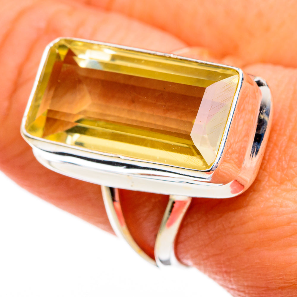 Lemon Quartz Rings handcrafted by Ana Silver Co - RING78213