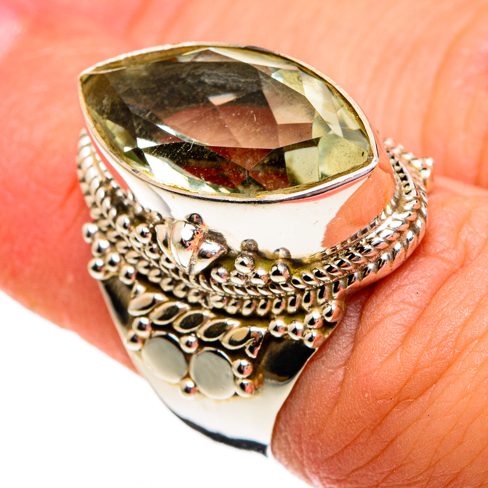 Green Amethyst Rings handcrafted by Ana Silver Co - RING78221