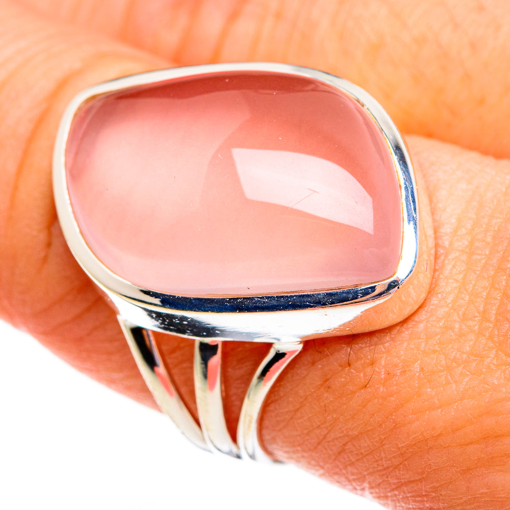 Rose Quartz Rings handcrafted by Ana Silver Co - RING78226