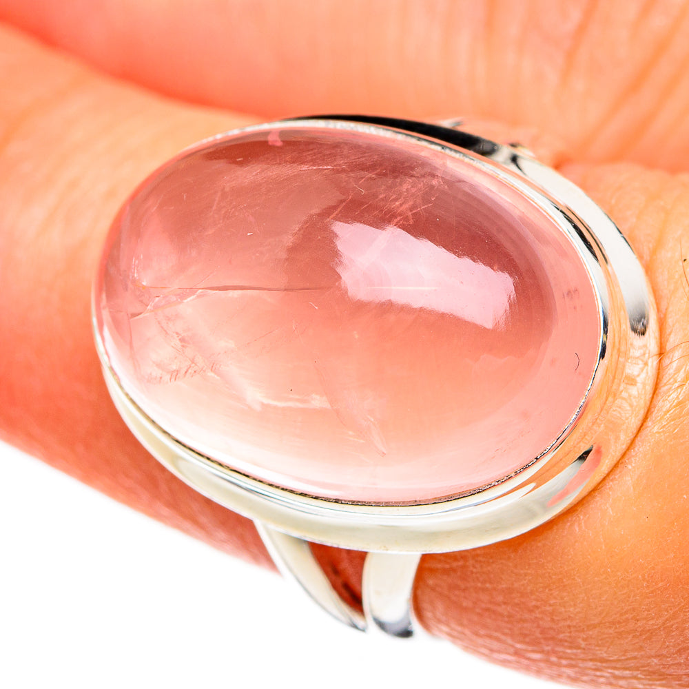 Rose Quartz Rings handcrafted by Ana Silver Co - RING78228