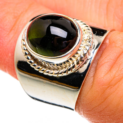 Green Tourmaline Rings handcrafted by Ana Silver Co - RING78251