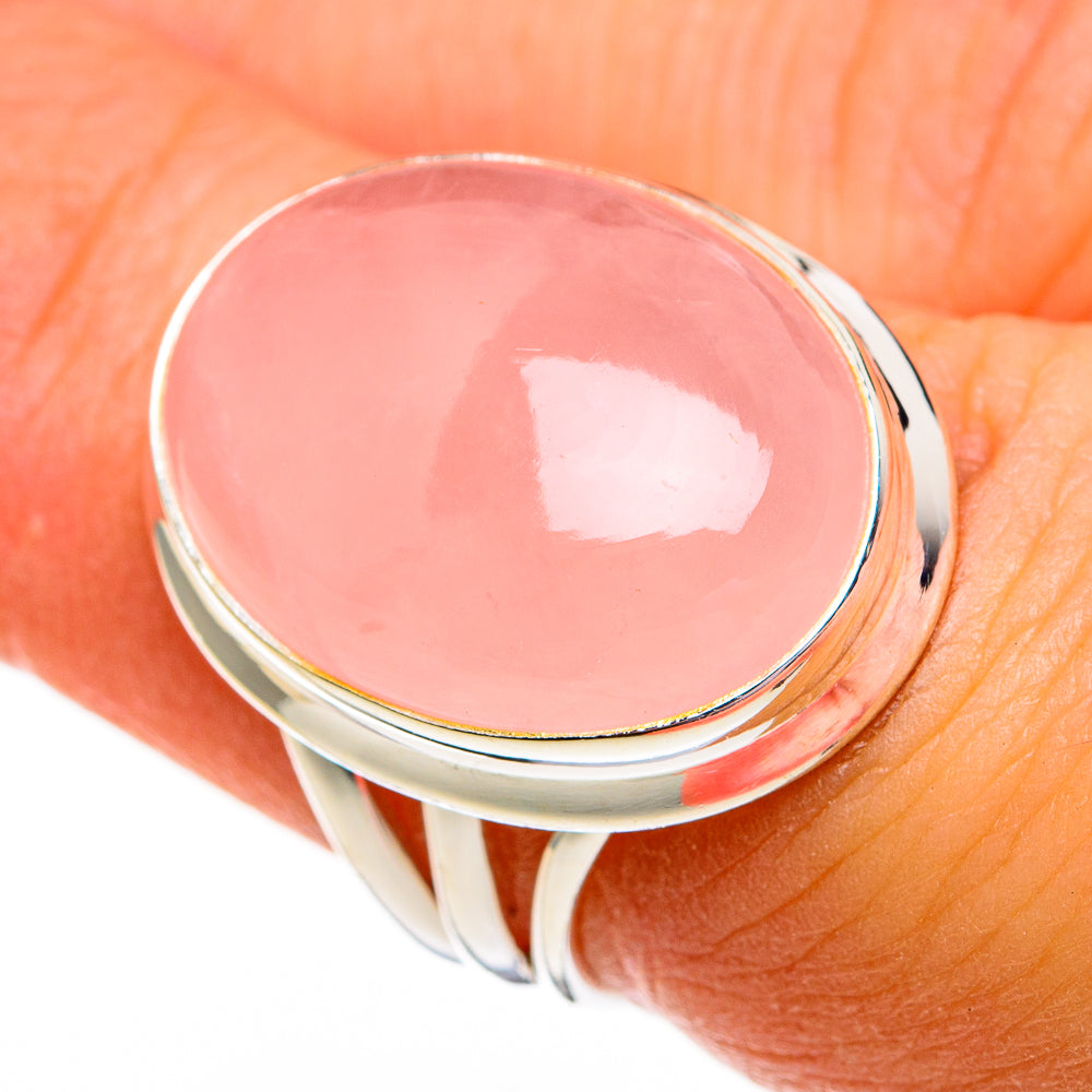Rose Quartz Rings handcrafted by Ana Silver Co - RING78255