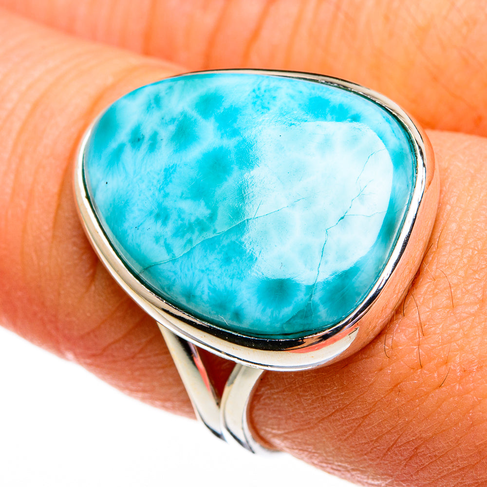 Larimar Rings handcrafted by Ana Silver Co - RING78273