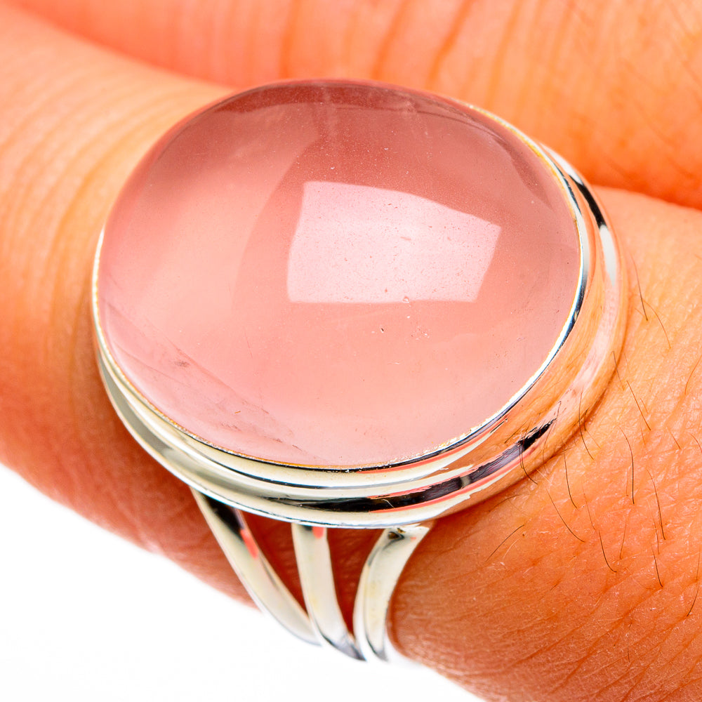 Rose Quartz Rings handcrafted by Ana Silver Co - RING78286