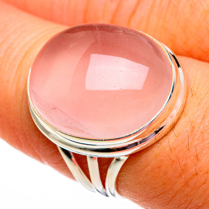 Rose Quartz Rings handcrafted by Ana Silver Co - RING78286