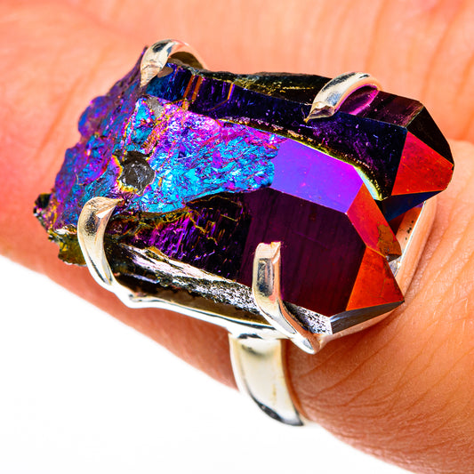 Titanium Sunshine Druzy Rings handcrafted by Ana Silver Co - RING78299