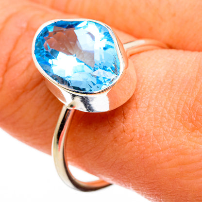 Blue Topaz Rings handcrafted by Ana Silver Co - RING78300