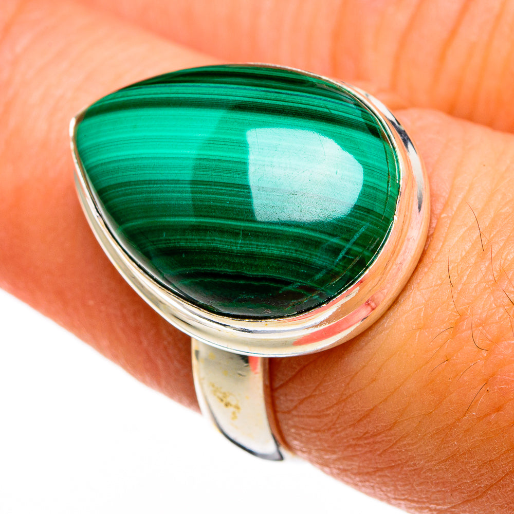 Malachite Rings handcrafted by Ana Silver Co - RING78306