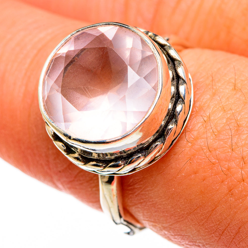 Rose Quartz Rings handcrafted by Ana Silver Co - RING78311