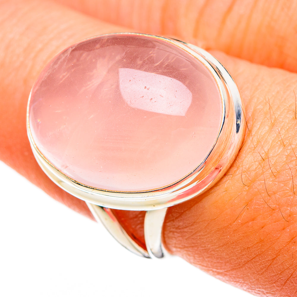 Rose Quartz Rings handcrafted by Ana Silver Co - RING78312