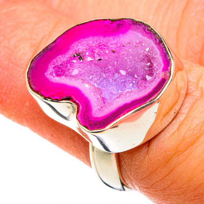 Pink Geode Slice Rings handcrafted by Ana Silver Co - RING78335