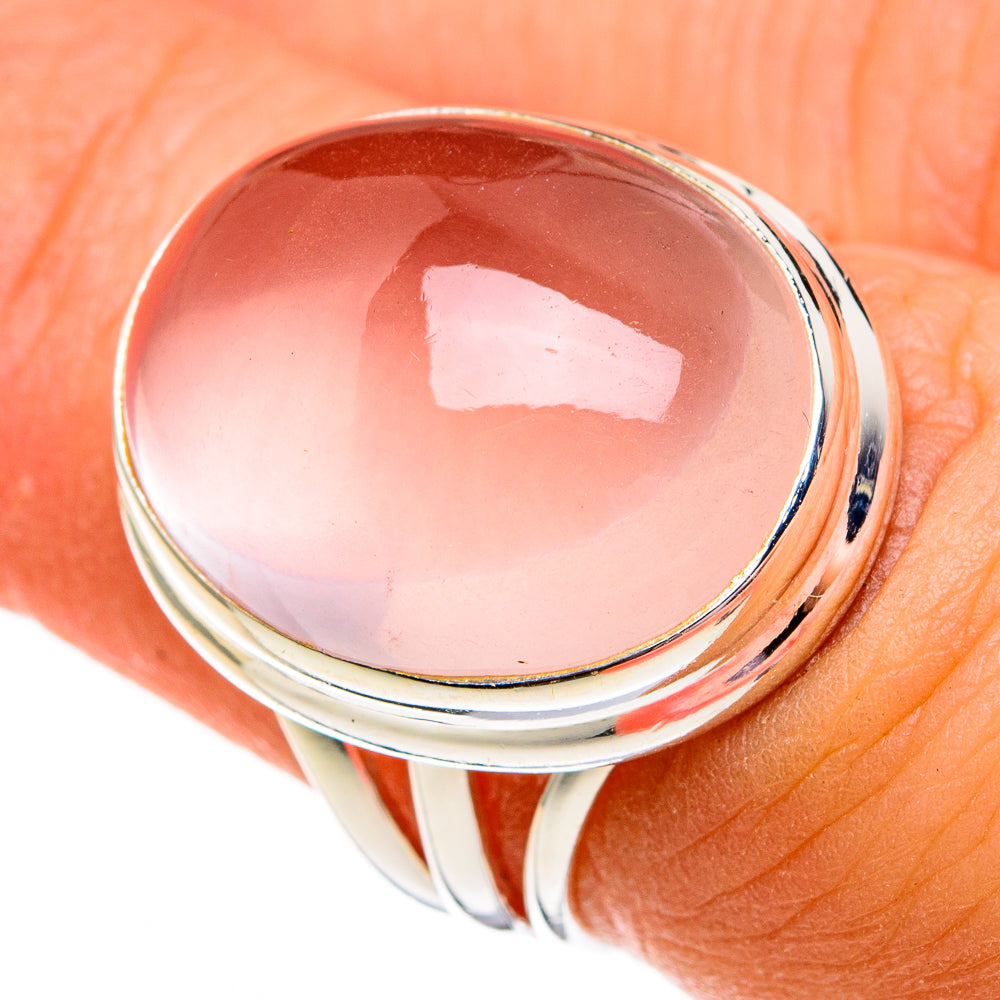 Rose Quartz Rings handcrafted by Ana Silver Co - RING78336