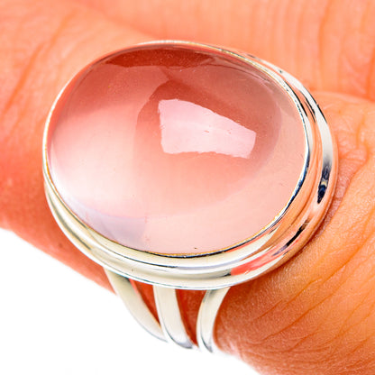 Rose Quartz Rings handcrafted by Ana Silver Co - RING78336