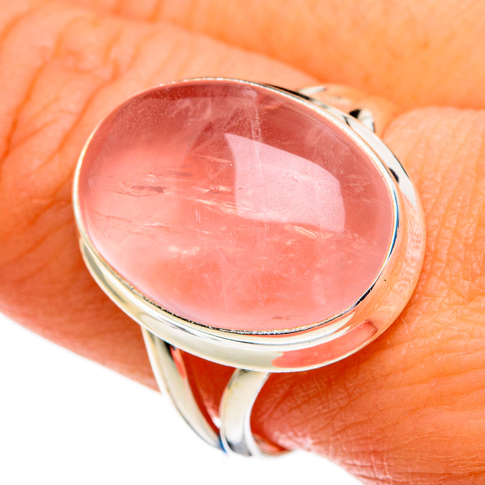 Rose Quartz Rings handcrafted by Ana Silver Co - RING78356
