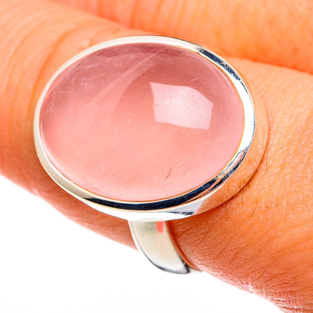 Rose Quartz Rings handcrafted by Ana Silver Co - RING78358