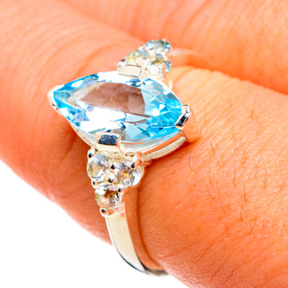 Blue Topaz Rings handcrafted by Ana Silver Co - RING78373