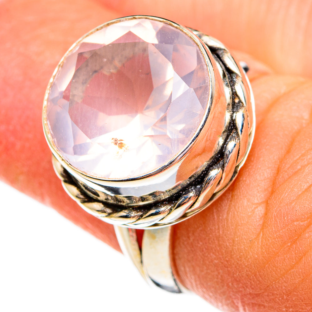 Rose Quartz Rings handcrafted by Ana Silver Co - RING78378