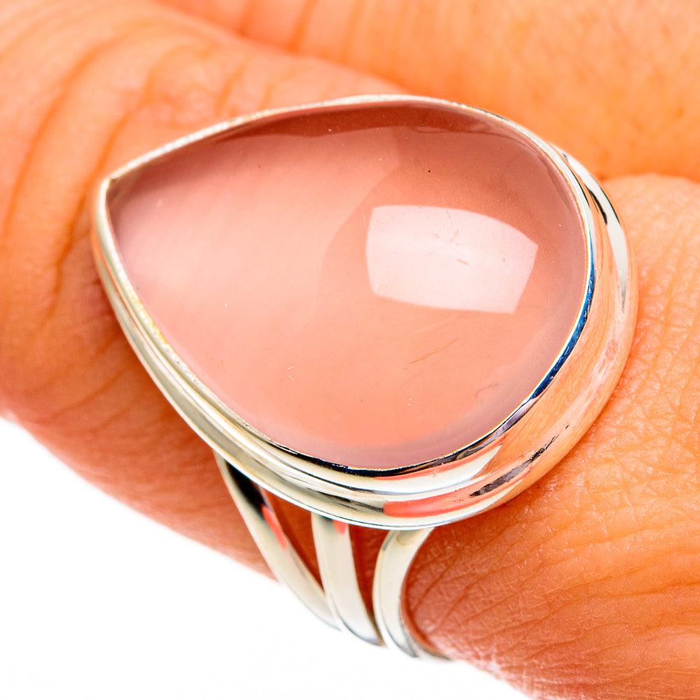 Rose Quartz Rings handcrafted by Ana Silver Co - RING78379