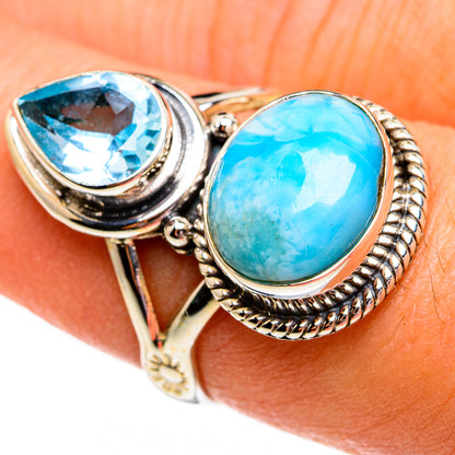 Larimar Rings handcrafted by Ana Silver Co - RING78391