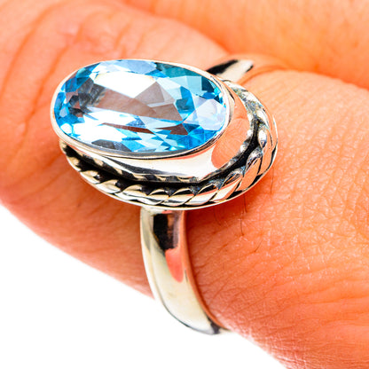 Blue Topaz Rings handcrafted by Ana Silver Co - RING78392
