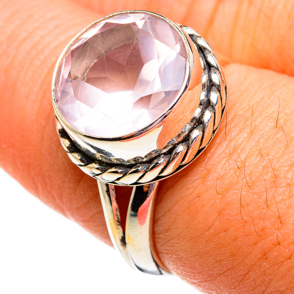 Rose Quartz Rings handcrafted by Ana Silver Co - RING78398